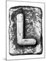 Metal Alloy Alphabet Letter L-donatas1205-Mounted Art Print