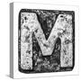 Metal Alloy Alphabet Letter M-donatas1205-Stretched Canvas