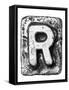 Metal Alloy Alphabet Letter R-donatas1205-Framed Stretched Canvas