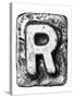 Metal Alloy Alphabet Letter R-donatas1205-Stretched Canvas