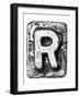 Metal Alloy Alphabet Letter R-donatas1205-Framed Art Print