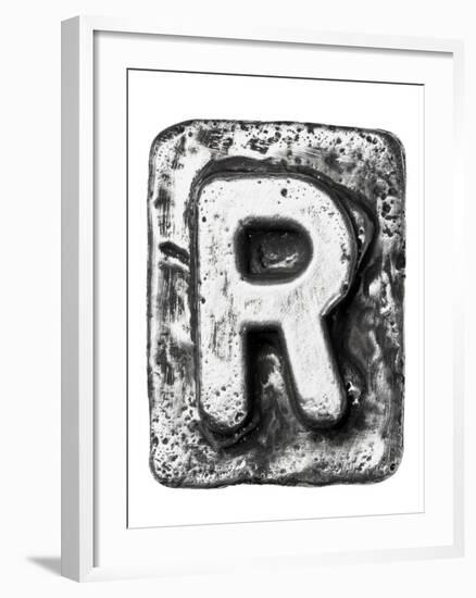 Metal Alloy Alphabet Letter R-donatas1205-Framed Art Print