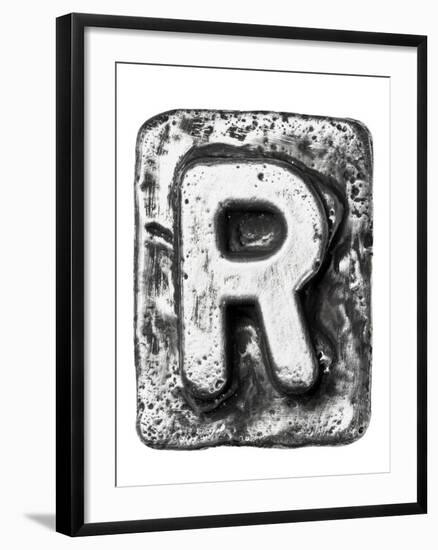 Metal Alloy Alphabet Letter R-donatas1205-Framed Art Print