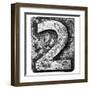 Metal Alloy Alphabet Number 2-donatas1205-Framed Art Print