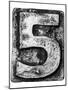 Metal Alloy Alphabet Number 5-donatas1205-Mounted Art Print