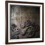 Metal Background With Rusty Gears And Cogs-Andrey_Kuzmin-Framed Art Print