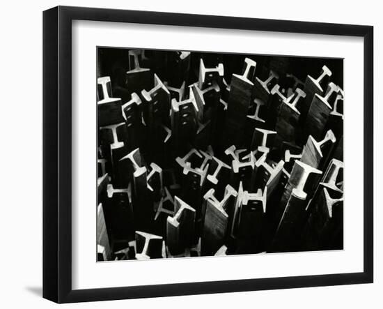 Metal Beams, Industrial, c. 1970-Brett Weston-Framed Photographic Print