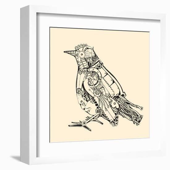 Metal Bird.-RYGER-Framed Art Print