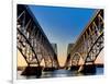 Metal bridges over a river, South Grand Island Bridge, Niagara River, New York State, USA-null-Framed Photographic Print