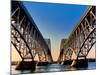 Metal bridges over a river, South Grand Island Bridge, Niagara River, New York State, USA-null-Mounted Photographic Print