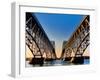 Metal bridges over a river, South Grand Island Bridge, Niagara River, New York State, USA-null-Framed Photographic Print