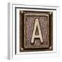 Metal Button Alphabet Letter A-donatas1205-Framed Premium Giclee Print