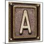 Metal Button Alphabet Letter A-donatas1205-Mounted Premium Giclee Print