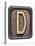 Metal Button Alphabet Letter D-donatas1205-Stretched Canvas