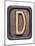 Metal Button Alphabet Letter D-donatas1205-Mounted Art Print
