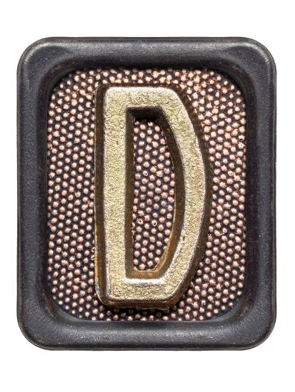 'Metal Button Alphabet Letter D' Print - donatas1205 | AllPosters.com