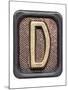 Metal Button Alphabet Letter D-donatas1205-Mounted Art Print