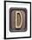 Metal Button Alphabet Letter D-donatas1205-Framed Art Print