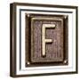 Metal Button Alphabet Letter F-donatas1205-Framed Premium Giclee Print