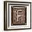 Metal Button Alphabet Letter F-donatas1205-Framed Art Print