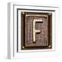 Metal Button Alphabet Letter F-donatas1205-Framed Art Print