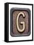 Metal Button Alphabet Letter G-donatas1205-Framed Stretched Canvas