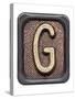 Metal Button Alphabet Letter G-donatas1205-Stretched Canvas