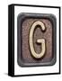 Metal Button Alphabet Letter G-donatas1205-Framed Stretched Canvas