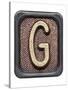 Metal Button Alphabet Letter G-donatas1205-Stretched Canvas