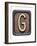 Metal Button Alphabet Letter G-donatas1205-Framed Art Print