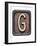 Metal Button Alphabet Letter G-donatas1205-Framed Art Print