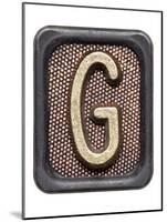 Metal Button Alphabet Letter G-donatas1205-Mounted Art Print