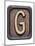 Metal Button Alphabet Letter G-donatas1205-Mounted Art Print