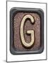 Metal Button Alphabet Letter G-donatas1205-Mounted Art Print