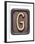 Metal Button Alphabet Letter G-donatas1205-Framed Art Print