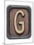 Metal Button Alphabet Letter G-donatas1205-Mounted Art Print