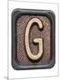 Metal Button Alphabet Letter G-donatas1205-Mounted Art Print