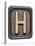 Metal Button Alphabet Letter H-donatas1205-Stretched Canvas