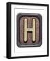 Metal Button Alphabet Letter H-donatas1205-Framed Art Print