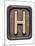 Metal Button Alphabet Letter H-donatas1205-Mounted Art Print