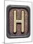 Metal Button Alphabet Letter H-donatas1205-Mounted Art Print