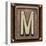 Metal Button Alphabet Letter M-donatas1205-Stretched Canvas