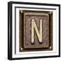 Metal Button Alphabet Letter N-donatas1205-Framed Premium Giclee Print