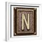 Metal Button Alphabet Letter N-donatas1205-Framed Premium Giclee Print