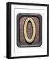 Metal Button Alphabet Letter O-donatas1205-Framed Art Print