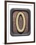 Metal Button Alphabet Letter O-donatas1205-Framed Art Print