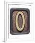 Metal Button Alphabet Letter O-donatas1205-Framed Art Print