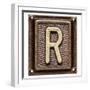 Metal Button Alphabet Letter R-donatas1205-Framed Premium Giclee Print