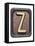 Metal Button Alphabet Letter Z-donatas1205-Framed Stretched Canvas
