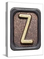 Metal Button Alphabet Letter Z-donatas1205-Stretched Canvas